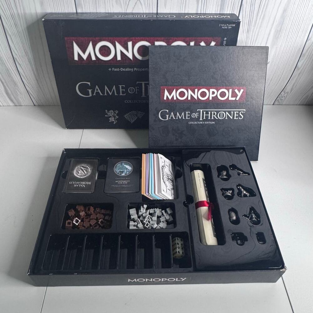 MONOPOLY Game of Thrones Collector's Edition Board Game Complete
